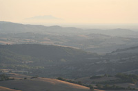 View from Podere Santa Pia on the Valle d'Ombrone