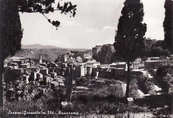 Sorano, carta postale